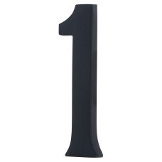 Heritage Brass 76mm Concealed Screw Fix Door Numeral - 1 - Matt Black