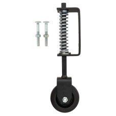 Heavy Duty Spring Loaded Gate Wheel - 368mm Height - Epoxy Black