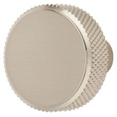 Hampstead Marlow Knurled Round Cabinet Knob - 30mm Diameter - Satin Nickel