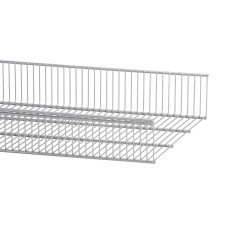 elfa Top Track System - Click In Ventilated Wire Shelf - 607 x 438mm - Platinum