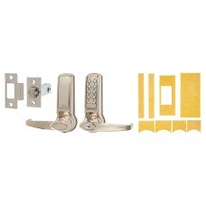 Codelocks CL4010 Digital Code Operated Lock and Latch with Intumescent - Stainless Steel