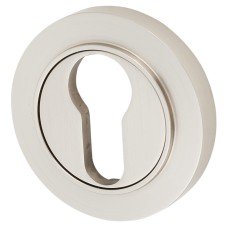 Burlington BUR61 by Frelan Escutcheon with Plain Rose - 53mm Diameter - Euro - Satin Nickel