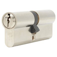 Yale 6 Pin 85mm Euro Double Cylinder - 40 + 45mm - Satin Nickel - Keyed to Differ