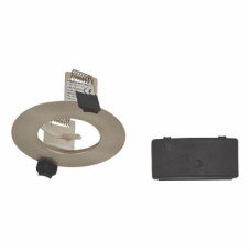 Integral LED Evofire IP65 Fire Rated LED Fixed Downlight with GU10 Holder - Satin Nickel 