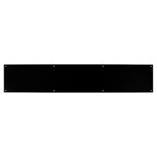 Exel Stainless Steel Kick Plate - 900 x 150 x 1.2mm - 8 Screw Holes - Matt Black