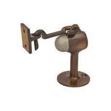 Vertical Door Stop & Holder - 90 x 51mm - Antique Brass Vertical Door Stop & Holder - 90 x 51mm - Antique Brass