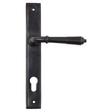 From The Anvil uPVC Reeded Slimline Multipoint Lock Door Handle - Euro - 92mm c/c - Aged Bronze