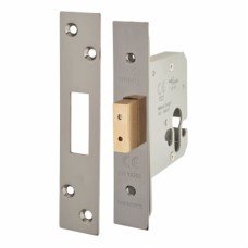 Hampstead Architectural Euro Profile Deadlock - 78mm Case - 57mm Backset - Black Nickel