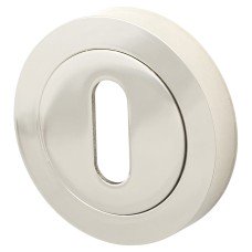 Exel Escutcheon - 50mm Diameter - Keyhole - Polished Nickel