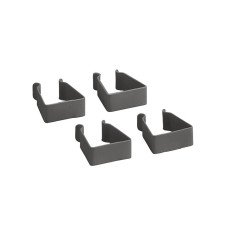 elfa Drawer Basket Tower - Frame Side Clips - Graphite - Pack of 4
