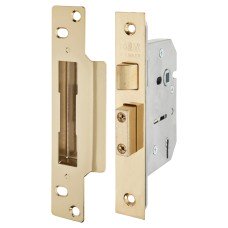 ERA Viscount 5 Lever Sashlock - 76mm Case - 56mm Backset - Polished Brass