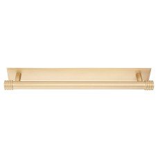  Frelan Hoxton Sturt Cabinet Handle on Rushton Backplate - 224mm Centres - Satin Brass