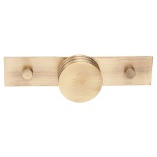 Frelan Hoxton Sturt Cabinet Knob on Fanshaw Backplate - 40mm Diameter - Antique Brass