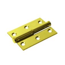 Lift-Off Butt Door Hinge - 75 x 53 x 2mm - Right Hand - PVD Brass - Pair Lift-Off Butt Door Hinge - 75 x 53 x 2mm - Right Hand - PVD Brass - Pair