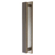 Hendel & Hendel Barrington Ribbed Cabinet Pull Handle on Backplate - 160mm Centres - Antique Brass