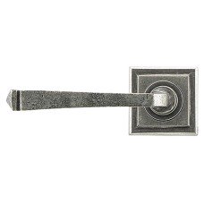 From The Anvil Pewter Door Handles on Square Rose - Avon Range 