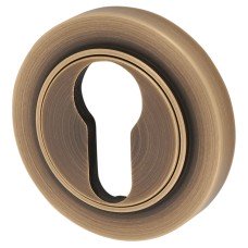 Burlington BUR61 by Frelan Escutcheon with Plain Rose - 53mm Diameter - Euro - Antique Brass