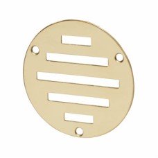 Hampstead Circular Slotted Vent - 76mm - 900mm² Free Air Flow - Polished Brass