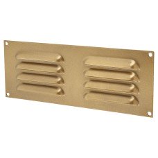Exel Hooded Louvre Vent - 242 x 89mm - 3973mm² Free Air Flow - Antique Brass