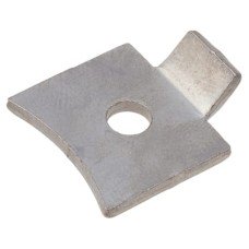 Exel Standard Flat Bookcase Clip - Satin Chrome Plated - Pack of 10