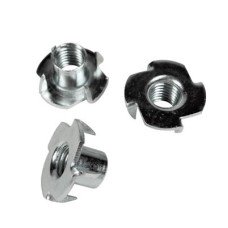 4 Pronged Tee Nut - M10 x 13mm - Zinc Plated - Pack of 100