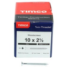 TIMCO Twin Threaded Pozi Countersunk Wood Screws - 10 x 2 1/2 TIMCO Twin Threaded Pozi Countersunk Wood Screws - 10 x 2 1/2