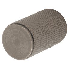 Carlisle Brass Knurled Cylinder Cabinet Knob - 18mm Diameter - Anthracite Grey