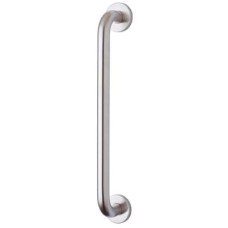 Exel 19mm D-Bar Door Pull Handle on Rose - Screw Fix - 300mm Centres - Satin Stainless Steel