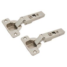 Blum CLIP Top Cabinet Hinge - 120° - Un-Sprung - Overlay - Zinc Plated - Pair