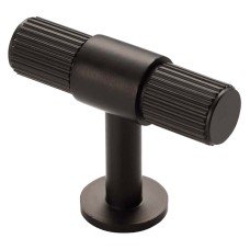 Carlisle Brass Lines 13mm T-Bar Cabinet Knob - 50 x 40mm - Matt Black