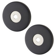 Exel Rose Set for 19mm Door Pull Handles - 52 x 6mm - Matt Black