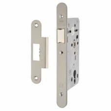 Union JHD72LA Heavy Duty DIN Latch - 90mm Case - 60mm Backset - Radius - Satin Stainless Steel