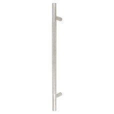 Hampstead Knurled 23mm T-Bar Door Pull Handle - Bolt Fix - 450mm Centres - Satin Stainless Steel 