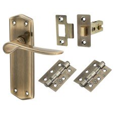 Exel Rome Latch Door Handle Kit - Antique Brass Exel Rome Latch Door Handle Kit - Antique Brass