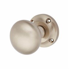 Exel Victorian Mortice Door Knob - 57mm Rose Diameter - Satin Nickel