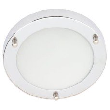 Forum Spa Delphi 12W Small Flush LED Bathroom Ceiling Light - IP44 - 4000K - Polished Chrome