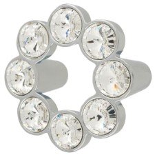 Venice Circular Crystal Cabinet Knob - 50mm Diameter - Polished Chrome Venice Circular Crystal Cabinet Knob - 50mm Diameter - Polished Chrome