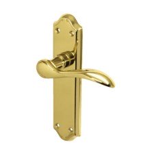 Carlisle Brass Polished Brass Scroll Latch Door Handle - Madrid Range - 180 x 45mm