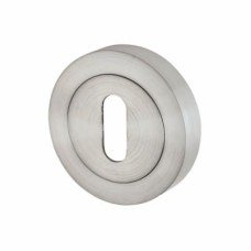 Exel Escutcheon - 50mm Diameter - Keyhole - Satin Chrome