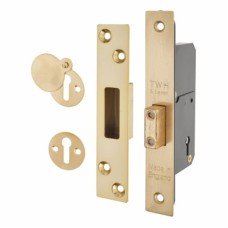 Narrow 5511 5 Lever Deadlock - 51mm Case - 35mm Backset - Polished Brass
