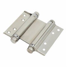 Double Action Self Closing Spring Hinge - 102mm Length - Polished Stainless Steel - Pair