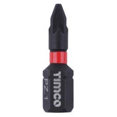 TIMCO X6 Impact Driver Bits - Pozi - PZ1 - 25mm Length - Pack of 10