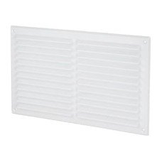 Louvre Vent - 271 x 171mm - 17760mm² Free Air Flow - White Plastic