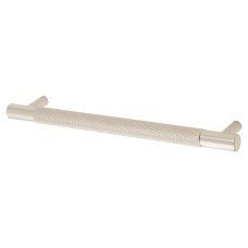 Alexander & Wilks Brunel 12mm Knurled T-Bar Cabinet Pull Handle - 160mm Centres - Polished Nickel