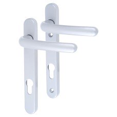 Fab & Fix Windsor uPVC Multipoint Door Handle - 92mm c/c - Premium Satin Silver