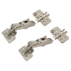 Blum CLIP Top Cabinet Hinge Pack & 0mm Mounting Plate - 170° - Sprung - Overlay - Zinc Plated - Pair Blum CLIP Top Cabinet Hinge Pack & 0mm Mounting Plate - 170° - Sprung - Overlay - Zinc Plated - Pair