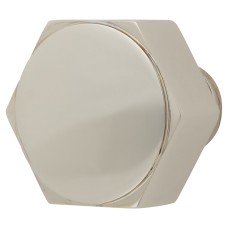 Alexander & Wilks Vesper Hex Cabinet Knob - 40mm Diameter - Polished Nickel