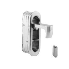 Exel Door Edge Finger Pull - 58 x 18 x 18mm - Satin Nickel
