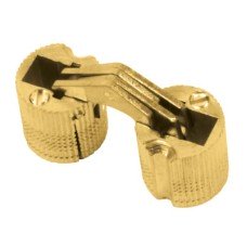 Concealed Rounded Cabinet Hinge - 40 x 17 x 16mm - Polished Brass - Pair Concealed Rounded Cabinet Hinge - 40 x 17 x 16mm - Polished Brass - Pair