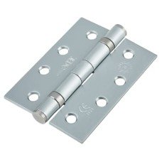 Jedo Twin Ball Bearing Grade 11 Butt Fire Door Hinge - 102 x 76 x 2.7mm - Satin Chrome - Pair